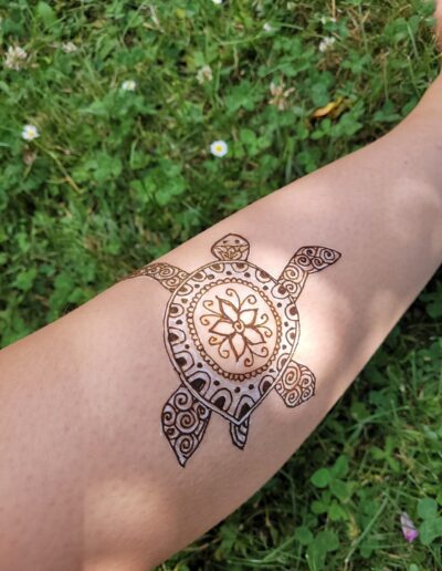 malování hennou - želva